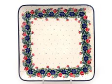 Platte rechteckig 28 cm   Blumenkranz