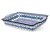 Auflaufform  mit Griffe 39 cm   Blaue Rose