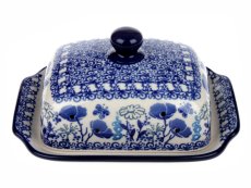 Butter Dish Blue Garden