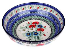 Low Bowl 27 cm (11") Summer Flowers UNIKAT
