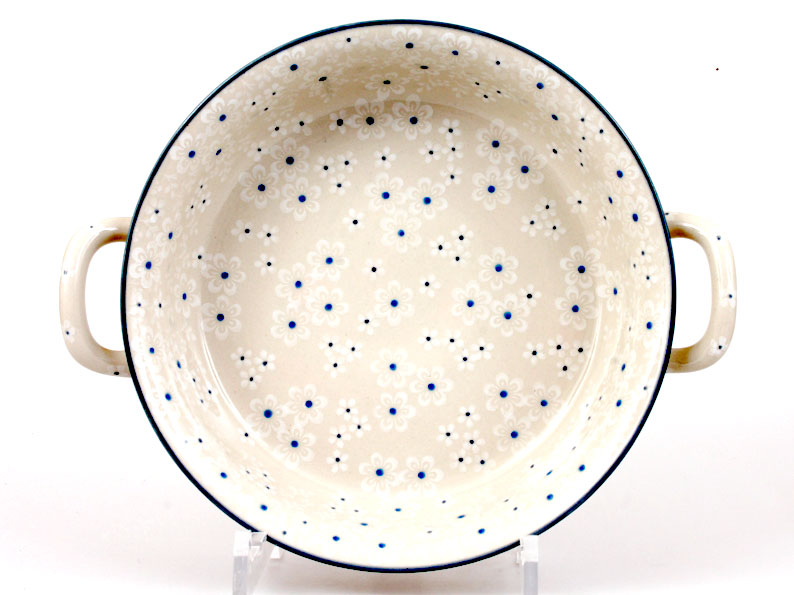 Round Baking Dish 25 cm (10")   Snow Flowers