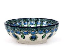 Corrugated Bowl 12 cm (5")  Peacock Feather