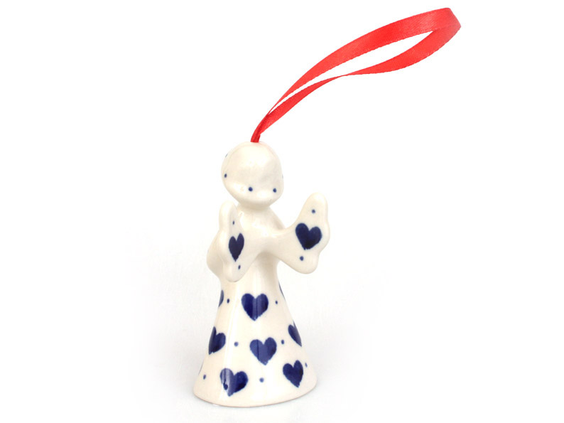 Engelchen 9 cm   Blaue Herzchen