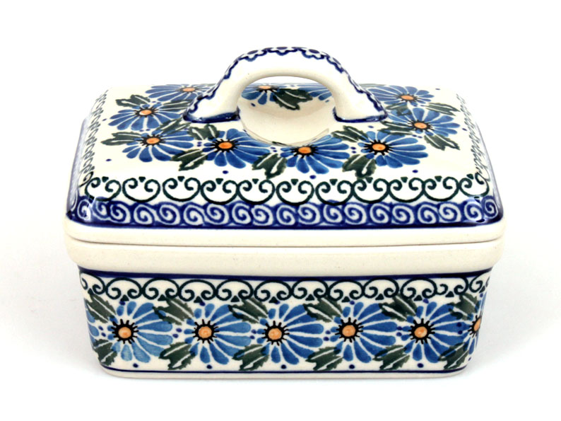 Square Butter Dish   Asters