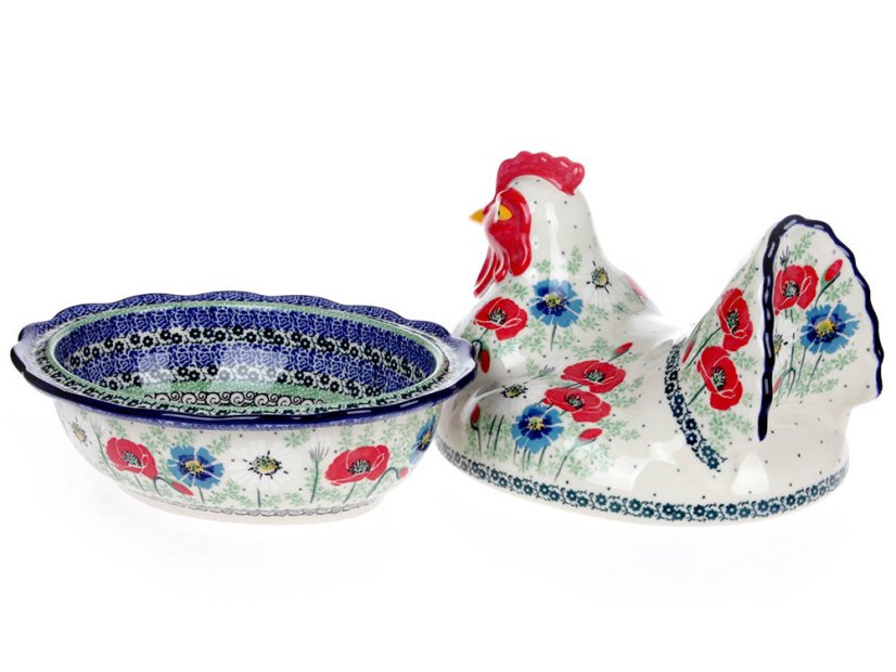 dóza slepice   Letní kvítí  UNIKÁT