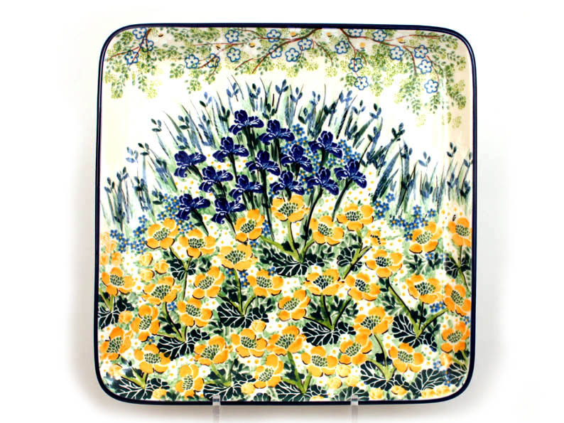 Square Platter 28 cm (11")   Iris UNIKAT
