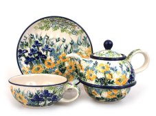 Teekanne & Tasse mit Untertasse 0,6+0,25 l   Iris UNIKAT