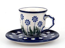 Moccatasse mit Untertasse 0,06 l Gänseblümchen