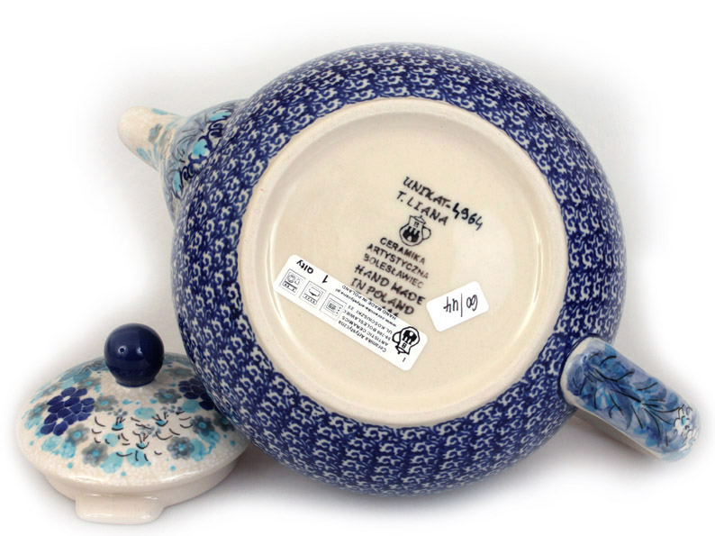 Teapot 1,2 l (40 oz)   Blue Summer UNIKAT