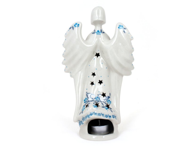 Candle Holder Angel  22 cm (9")   Doves