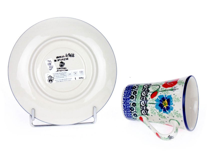 Cup with Saucer 0,13 l (4.3 oz)   Summer Flowers UNIKAT