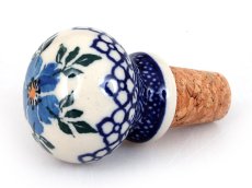 Round Cork Blue Rose
