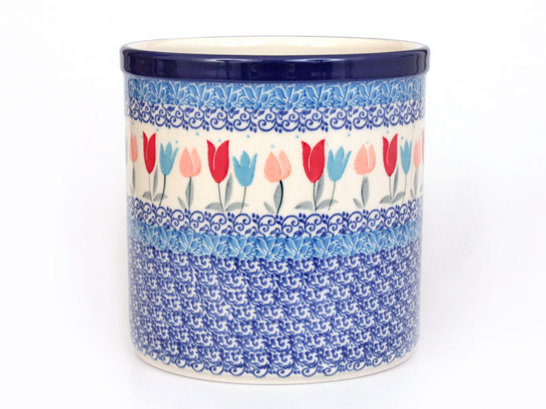Jar for Utensil 15 cm (6")   Pink Tulips