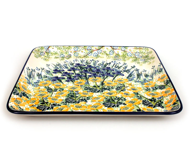 Square Platter 28 cm (11")   Iris UNIKAT