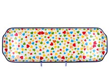 Platter 42 cm (16")   Colorful Hearts UNIKAT