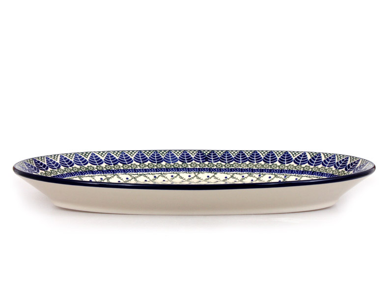 Oval Platter 45 cm (18")   Blue Leaves