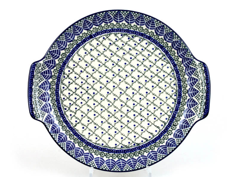 Round Platter 30 cm (12 ")   Blue Leaves