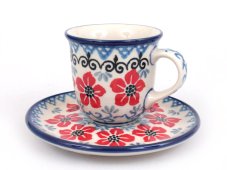 Moccatasse mit Untertasse 0,06 l   Hibiskus