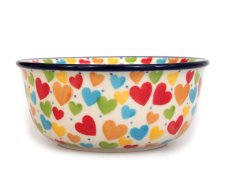Bowl 13 cm (5")   Colorful Hearts UNIKAT