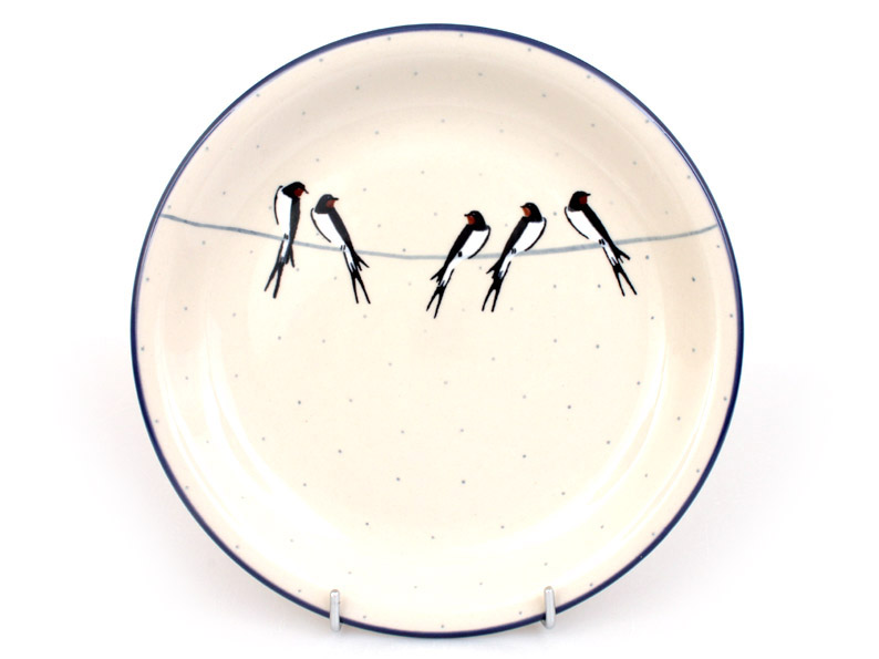 Dessert Plate 21 cm (8")   Swallows UNIKAT