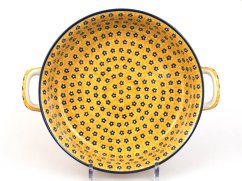 Auflaufform rund mit Henkel 31 cm   Gelb