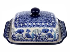 Butter Dish Blue Garden