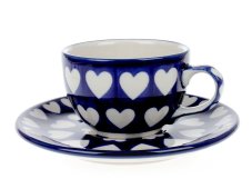 Tasse mit Untertasse 0,1 l   Herzen