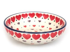 Low Bowl 13 cm (5") Red Hearts