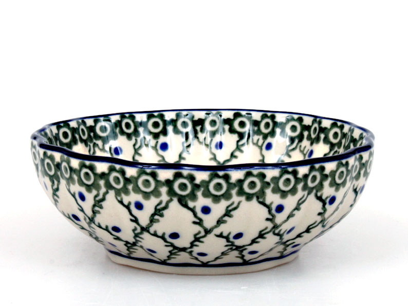 miska vlnitá 12 cm   Modré listy