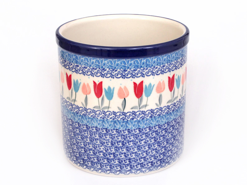 Jar for Utensil 15 cm (6")   Pink Tulips