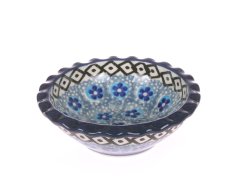 Scalloped Bowl 9 cm (3")   Forget-me-not