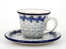Tasse mit Untertasse 0,15 l   Weisse Spitze