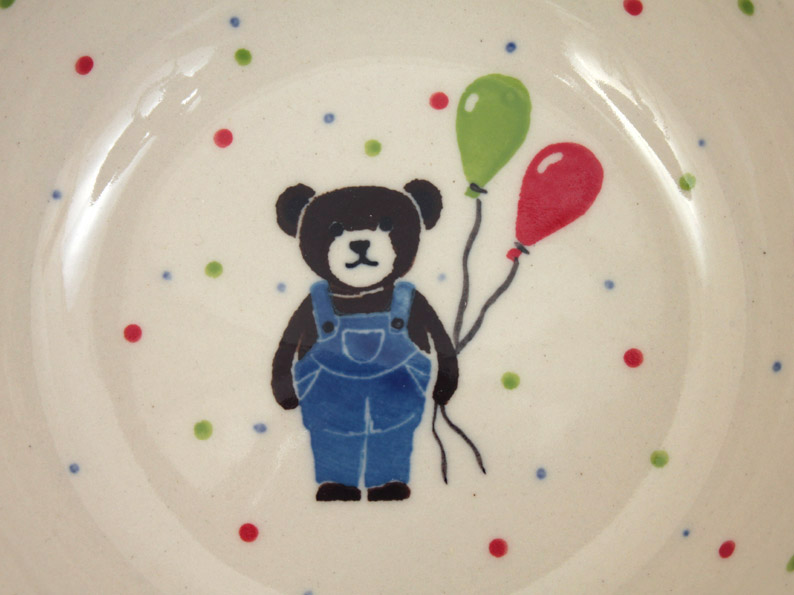 Bowl 14 cm (5")   Teddy Bears with Ballons UNIKAT