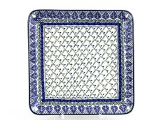 Square Platter 28 cm (11") Blue Leaves