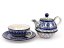 One-cup Teapot 0,6 l+0,25 l   Blue Leaves