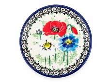 Teabag Plate 10 cm (4") Summer Flowers UNIKAT