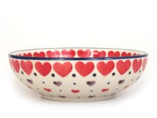 Low Bowl 13 cm (5") Red Hearts