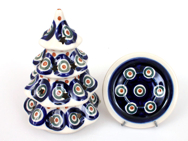 Tree Candle Holder 15 cm (6")   Peacock