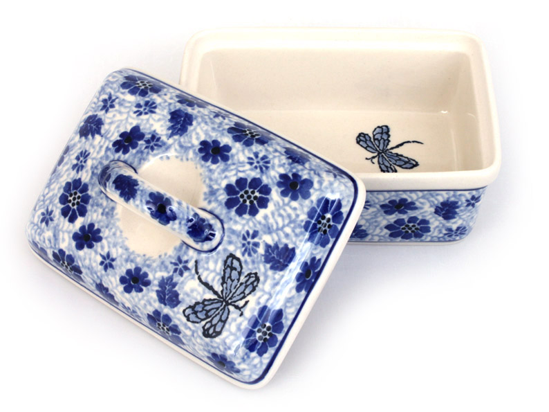 Square Butter Dish   Dragonfly