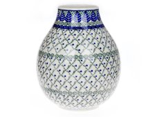 váza 24 cm Modré listy