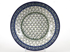Low Bowl 27 cm (11") Blue Leaves