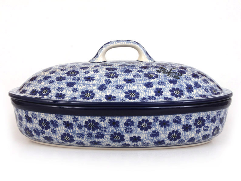 Oval Baking Dish with Lid 31 cm (12")   Dragonfly