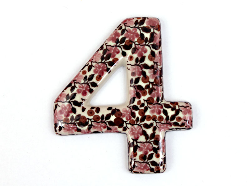 číslo "4" 10 cm Růže v trní