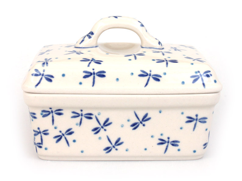 Square Butter Dish   Damselfly