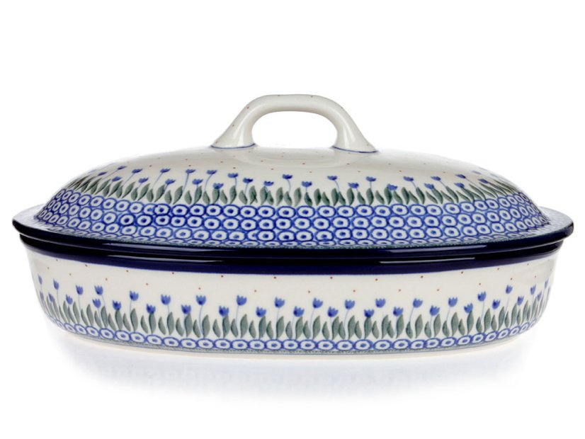 ovál s víkem 36 cm   Konvalinky