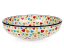 Schüssel niedrig 27 cm   Bunte Herzen UNIKAT