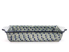 Auflaufform  mit Griffe 39 cm   Lobelia