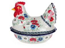 dóza slepice   Letní kvítí  UNIKÁT