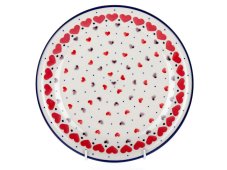 Dessertteller 21 cm   Rote Herzen