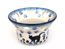 Heart Candle Holder Black Cat